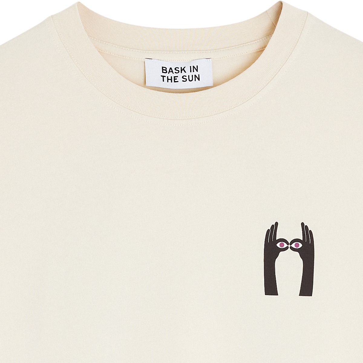 Bask in the Sun Look Tee Ivory Herren T-Shirt Relaxed Fit creme